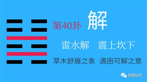 雷水解事業|周易第40卦